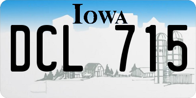 IA license plate DCL715