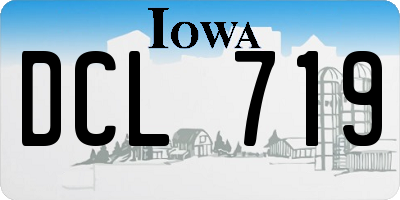 IA license plate DCL719