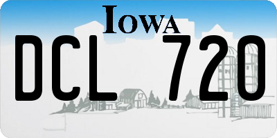 IA license plate DCL720