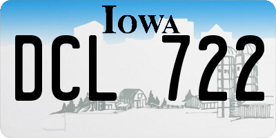 IA license plate DCL722