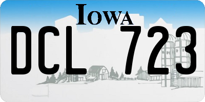 IA license plate DCL723