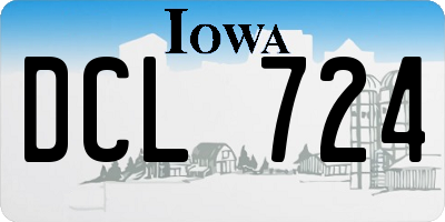 IA license plate DCL724