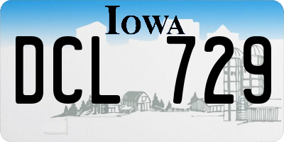 IA license plate DCL729