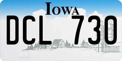IA license plate DCL730