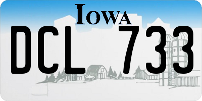 IA license plate DCL733