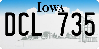 IA license plate DCL735