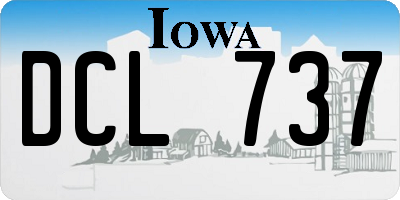 IA license plate DCL737