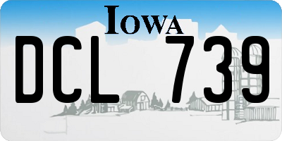 IA license plate DCL739