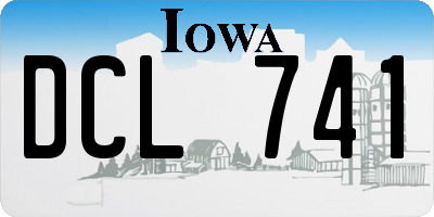 IA license plate DCL741