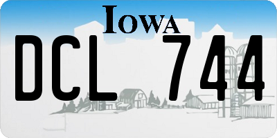 IA license plate DCL744