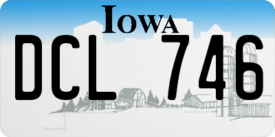 IA license plate DCL746