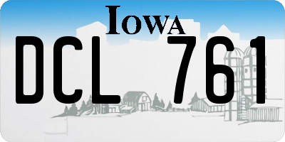 IA license plate DCL761