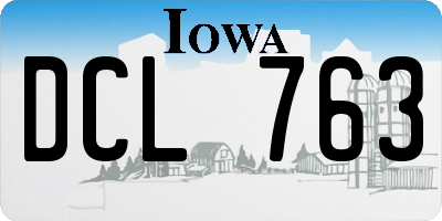 IA license plate DCL763
