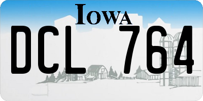 IA license plate DCL764