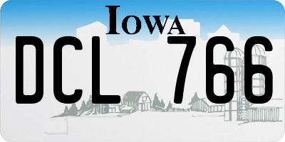 IA license plate DCL766