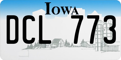 IA license plate DCL773