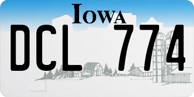 IA license plate DCL774