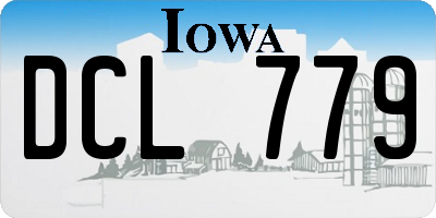 IA license plate DCL779