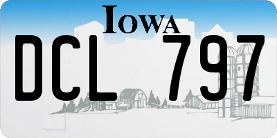 IA license plate DCL797
