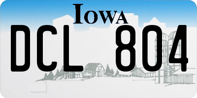 IA license plate DCL804