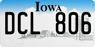 IA license plate DCL806