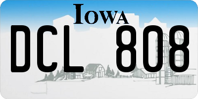 IA license plate DCL808