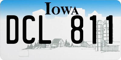 IA license plate DCL811
