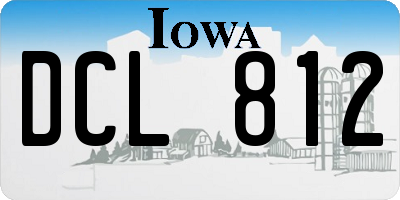 IA license plate DCL812