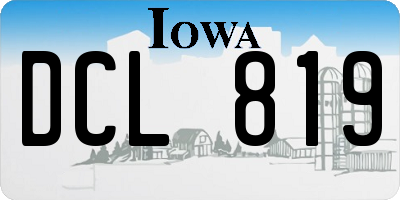 IA license plate DCL819