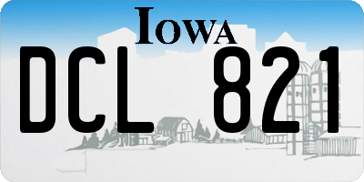IA license plate DCL821