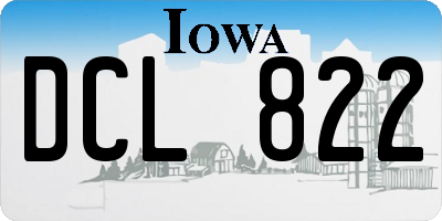IA license plate DCL822