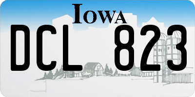 IA license plate DCL823