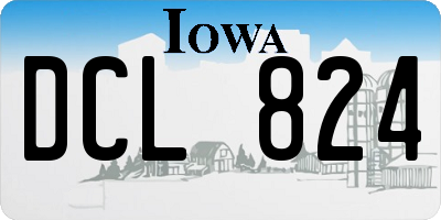 IA license plate DCL824