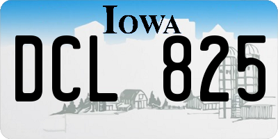 IA license plate DCL825