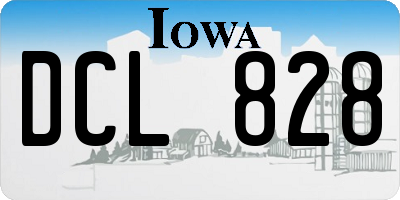 IA license plate DCL828