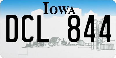 IA license plate DCL844