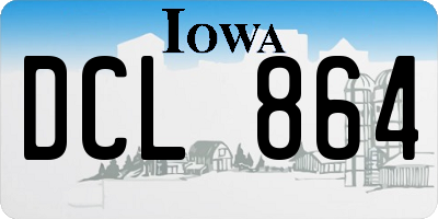 IA license plate DCL864