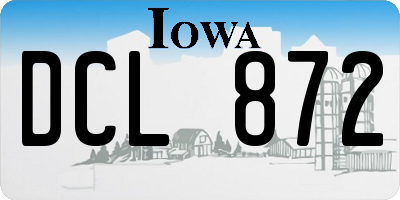 IA license plate DCL872