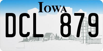 IA license plate DCL879