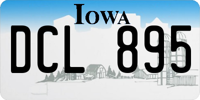 IA license plate DCL895