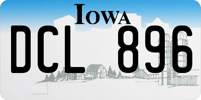 IA license plate DCL896