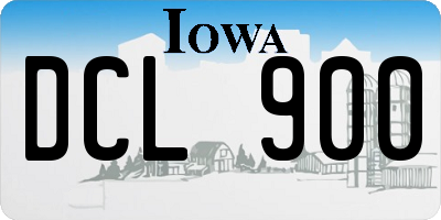 IA license plate DCL900
