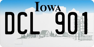 IA license plate DCL901