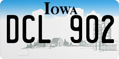 IA license plate DCL902