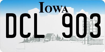 IA license plate DCL903