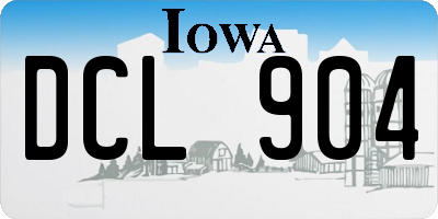 IA license plate DCL904