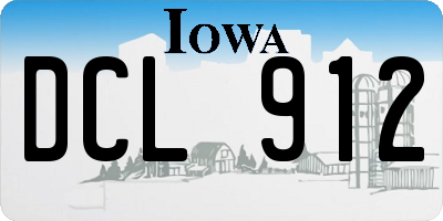 IA license plate DCL912