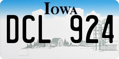 IA license plate DCL924
