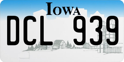IA license plate DCL939