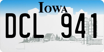 IA license plate DCL941